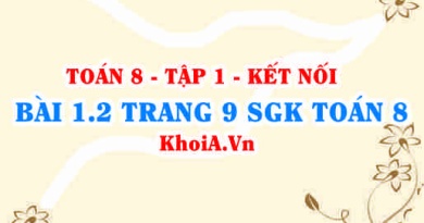 Bài 1.2 trang 9 SGK Toán 8 tập 1 Kết nối tri thức